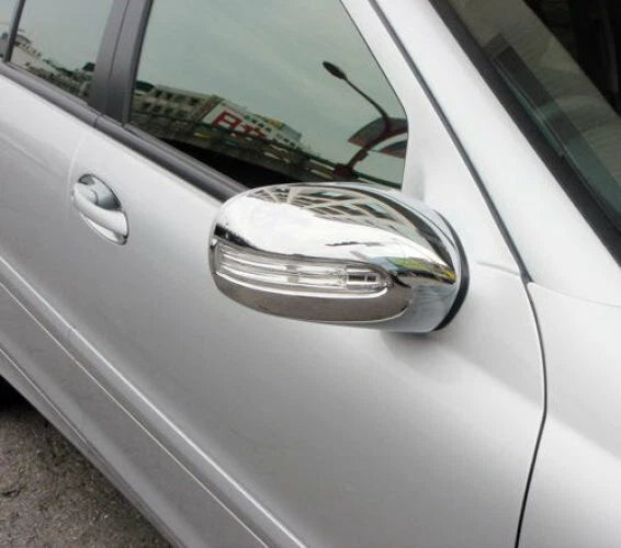 Chrome Side Door Mirror Covers for Mercedes C-Class W203 (2001-2006)