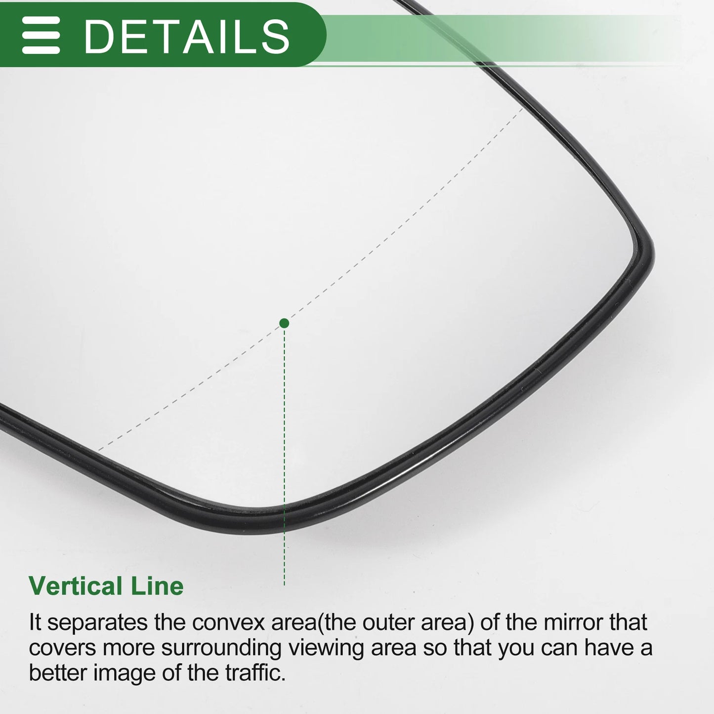 Right Side White Heated Mirror Glass for Ford Ka (2016-2021)