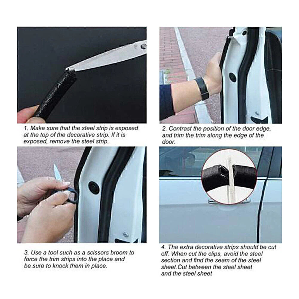 13Ft Rubber Seal Trim Molding Strip for Universal Car Door Edge Protector
