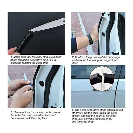 13Ft Rubber Seal Trim Molding Strip for Universal Car Door Edge Protector