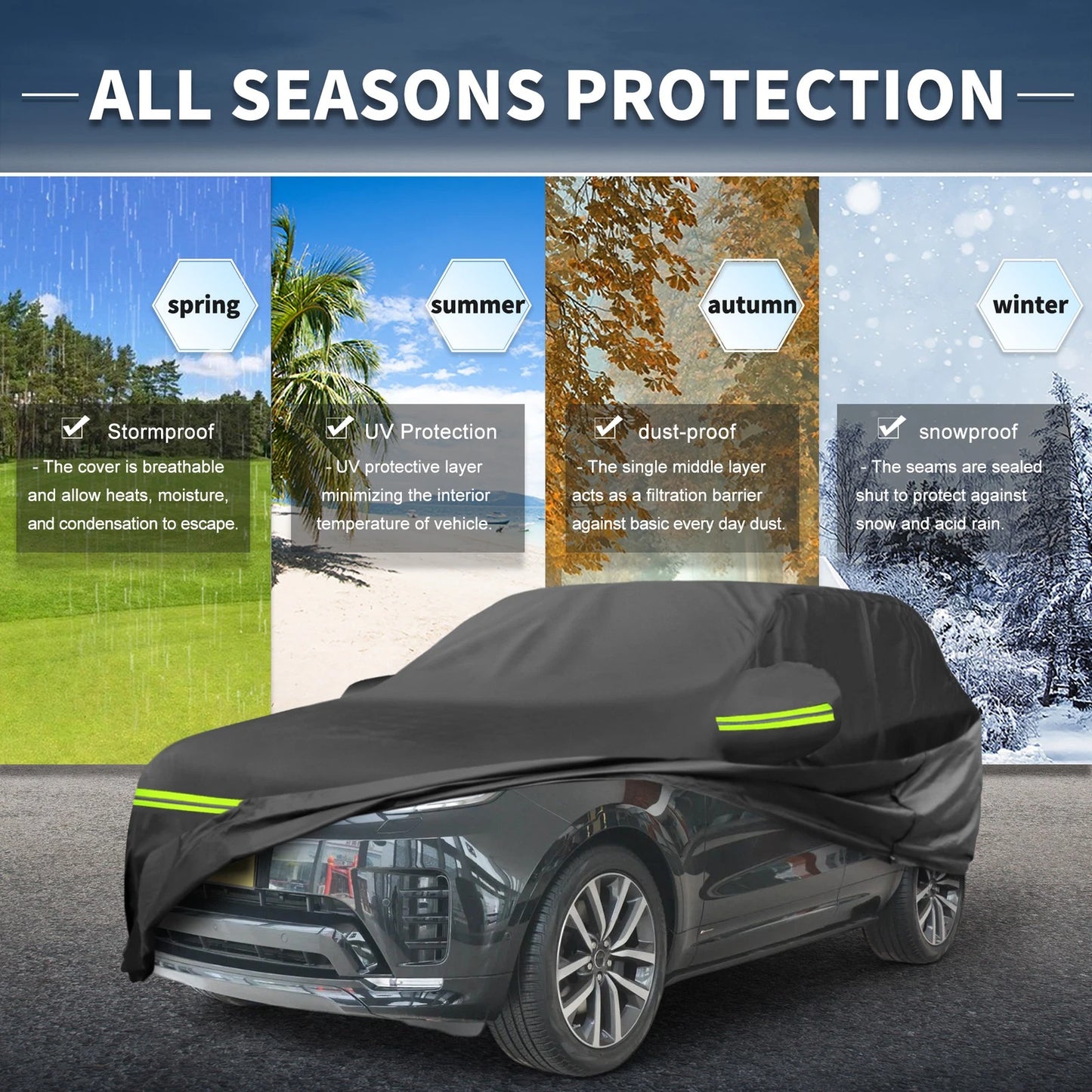 Waterproof 210D-PU Car Cover for Land Rover Discovery V (2016-2021)