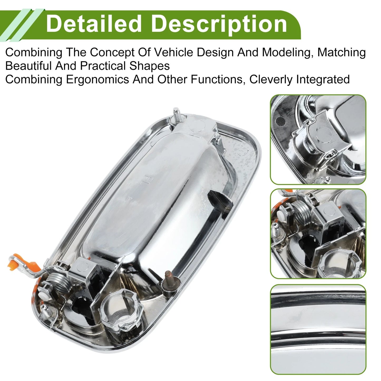 Exterior Door Handle for Chevrolet / GMC Silver Tone Front Left