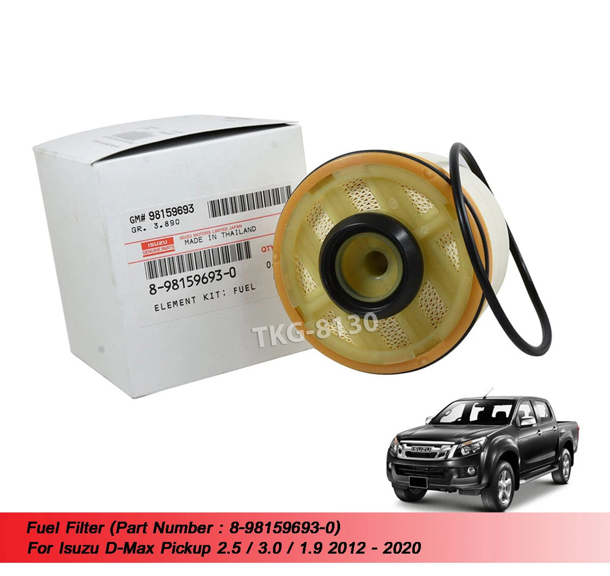 Fuel Filter for Isuzu Dmax 2.5/3.0/1.9 (2012-2020)