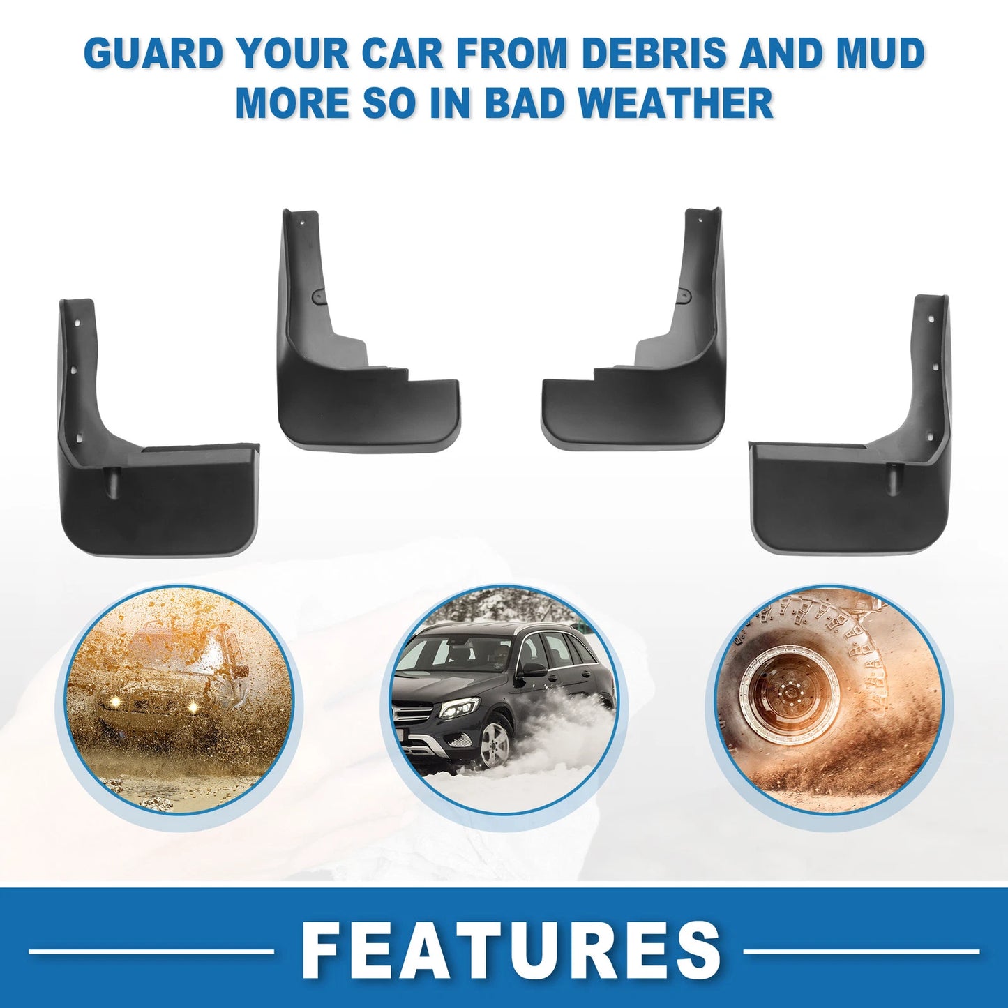 Mud Flap Splash Guard for Toyota Highlander 2011-2013
