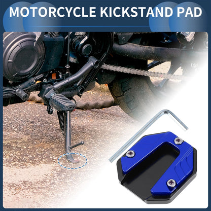 Kickstand Pad 1 Aluminum Alloy Blue for Motorcycle