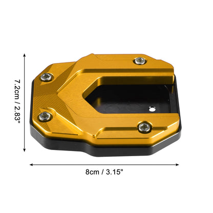 Set Aluminum Alloy Motorcycle Kickstand Plate Pad for BMW with Wrench Gold