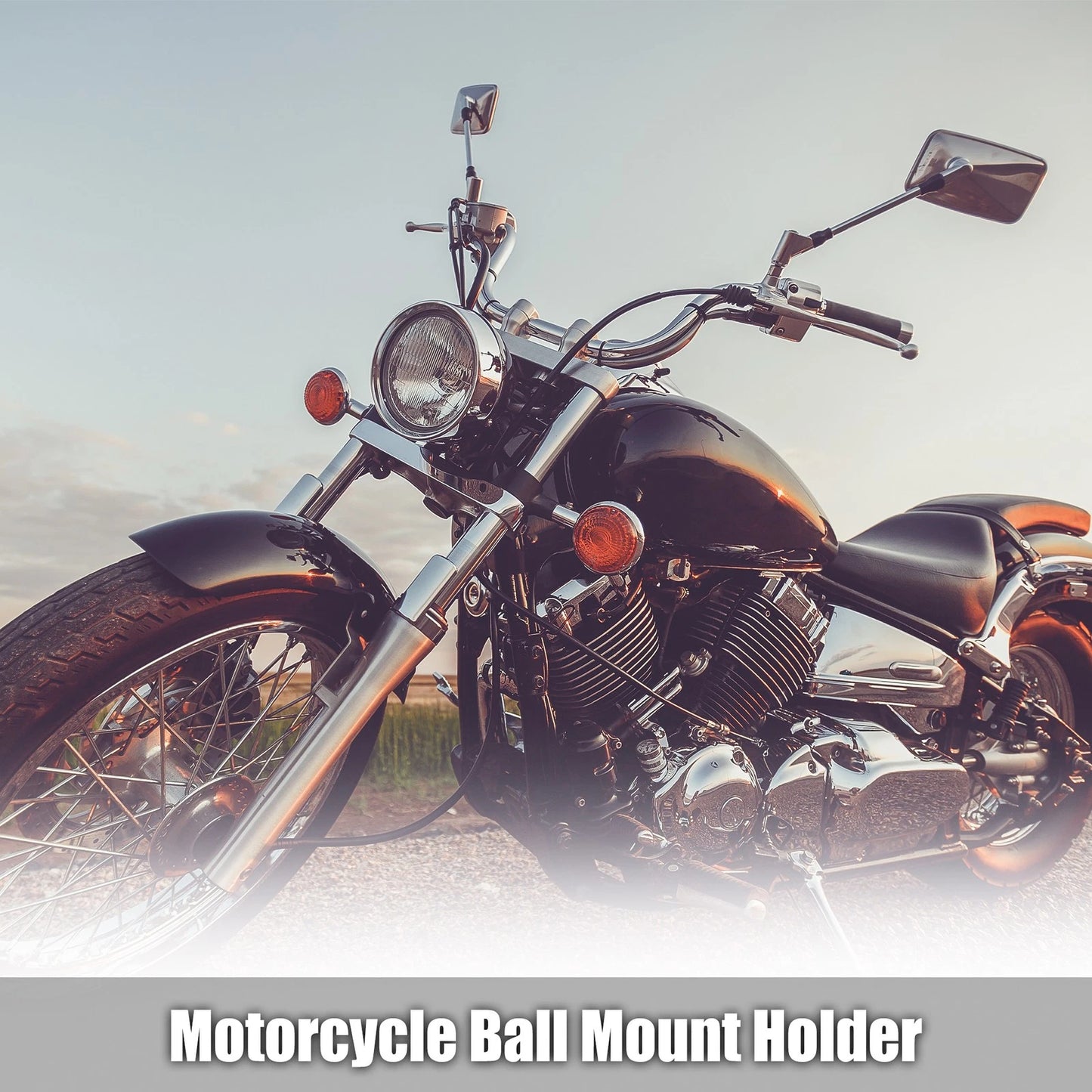 25mm Ball Mount / Tripod Ball Adapter / M8 Threaded Bolt for Motorcycle