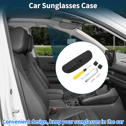 Sunglasses Case for Volvo XC90 2016-2024 Eyeglasses Holder Storage Box Black