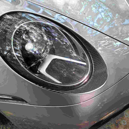 Soft Carbon Fiber Healight Lower Trim for Porsche 911 992 2019-2023