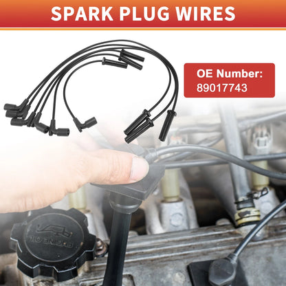 6 Pcs Spark Plug Wire Ignition Coil Cable for Chevrolet Impala (2006-2009)