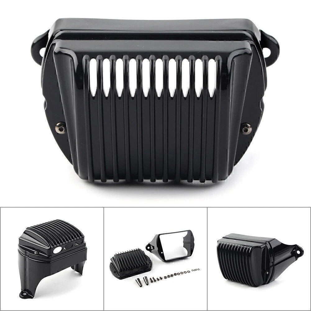 Front Voltage Regulator Cover Accent for Harley Touring Road Street Glide Black