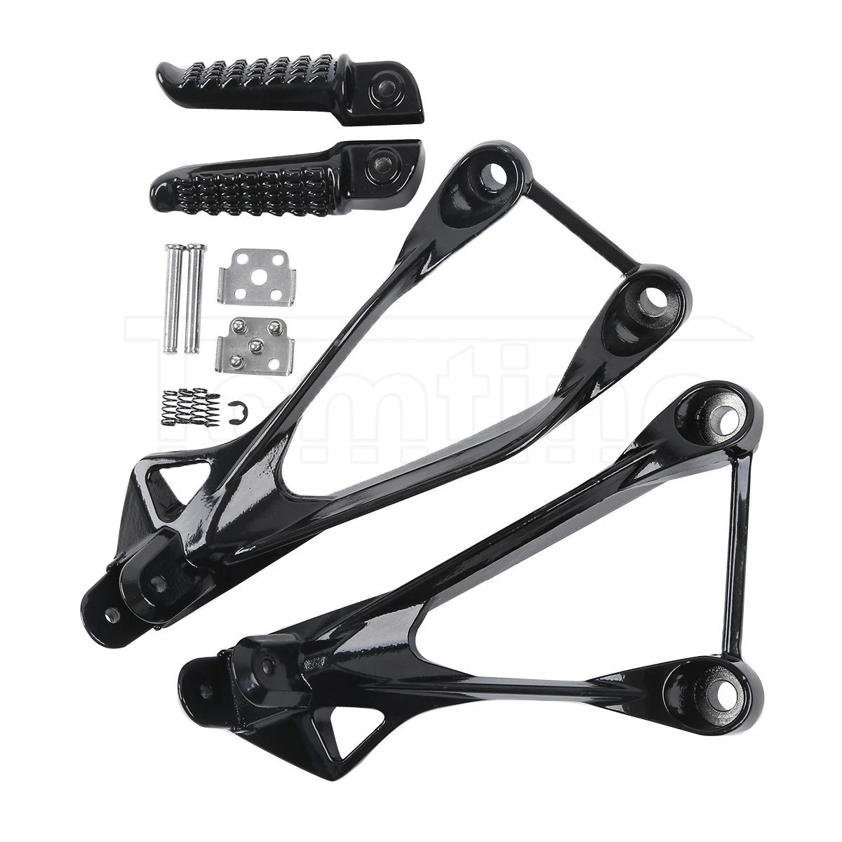 Black Rear Passenger Footpegs for Kawasaki Ninja ZX6R (2005-2008)