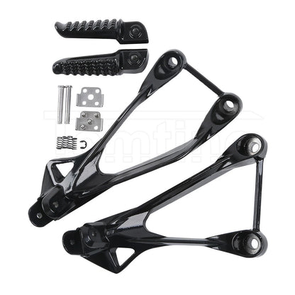Black Rear Passenger Footpegs for Kawasaki Ninja ZX6R (2005-2008)