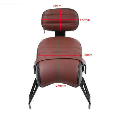 Black Rear Passenger Seat Backrest for Indian Scout Bobber (2018-2023)