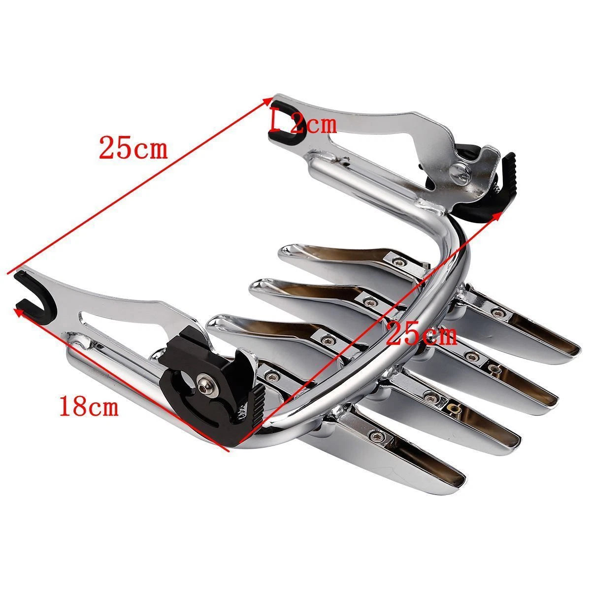 Detachable Sissy Bar Backrest Stealth Luggage Rack for Harley Touring