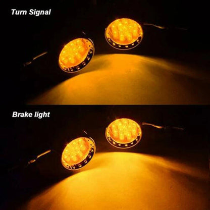LED Turn Signal Brake Blinker Lights Chrome for Harley Davidson