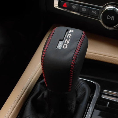 Hand Sewn Leather Gear Shift Knob Cover for Volvo S60 XC60 V40 V60 (14-17)
