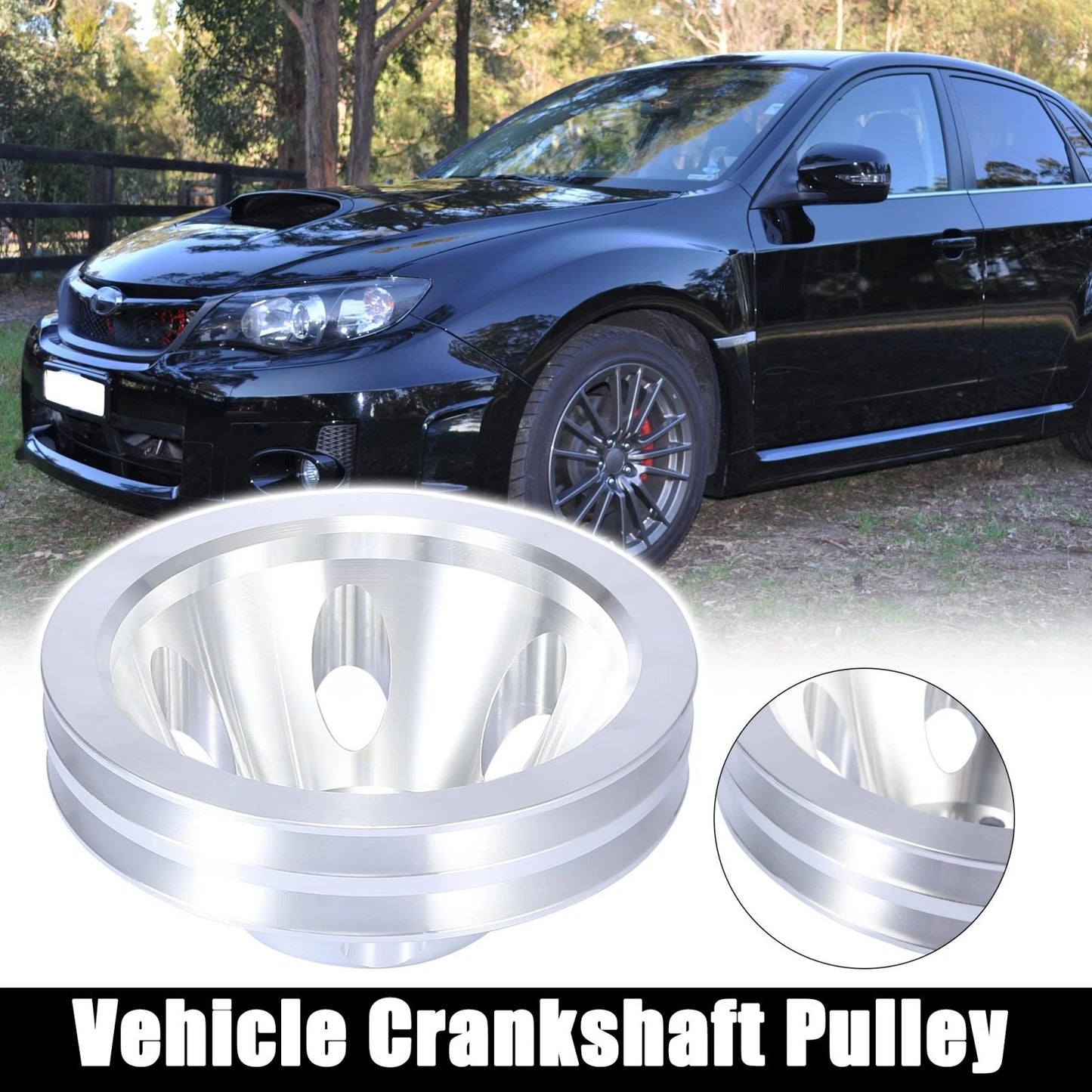 Water Pump Pulley 2 Groove 4 Hole Aluminum for Chevy SBC 350 Engine