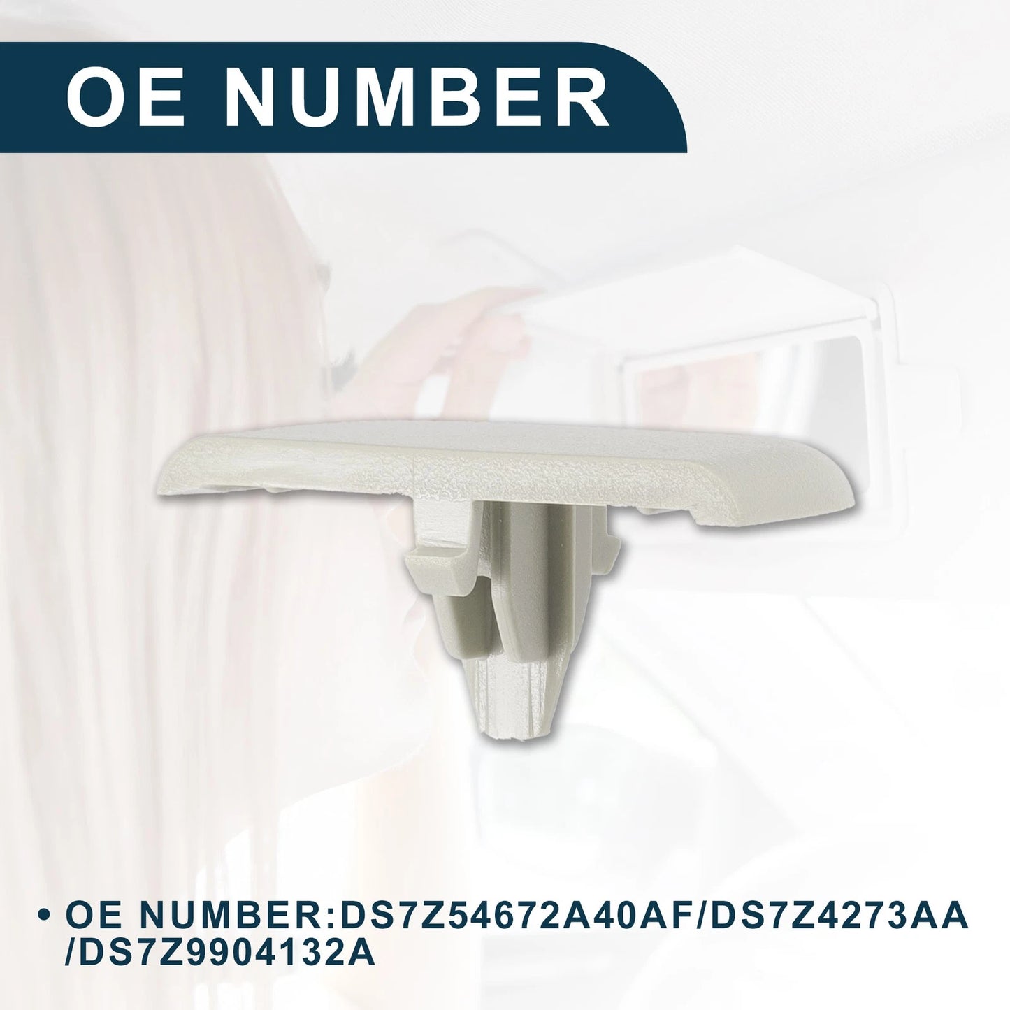 Makeup Mirror Cover Sun Visor Clip for Ford Edge (2015-2023)