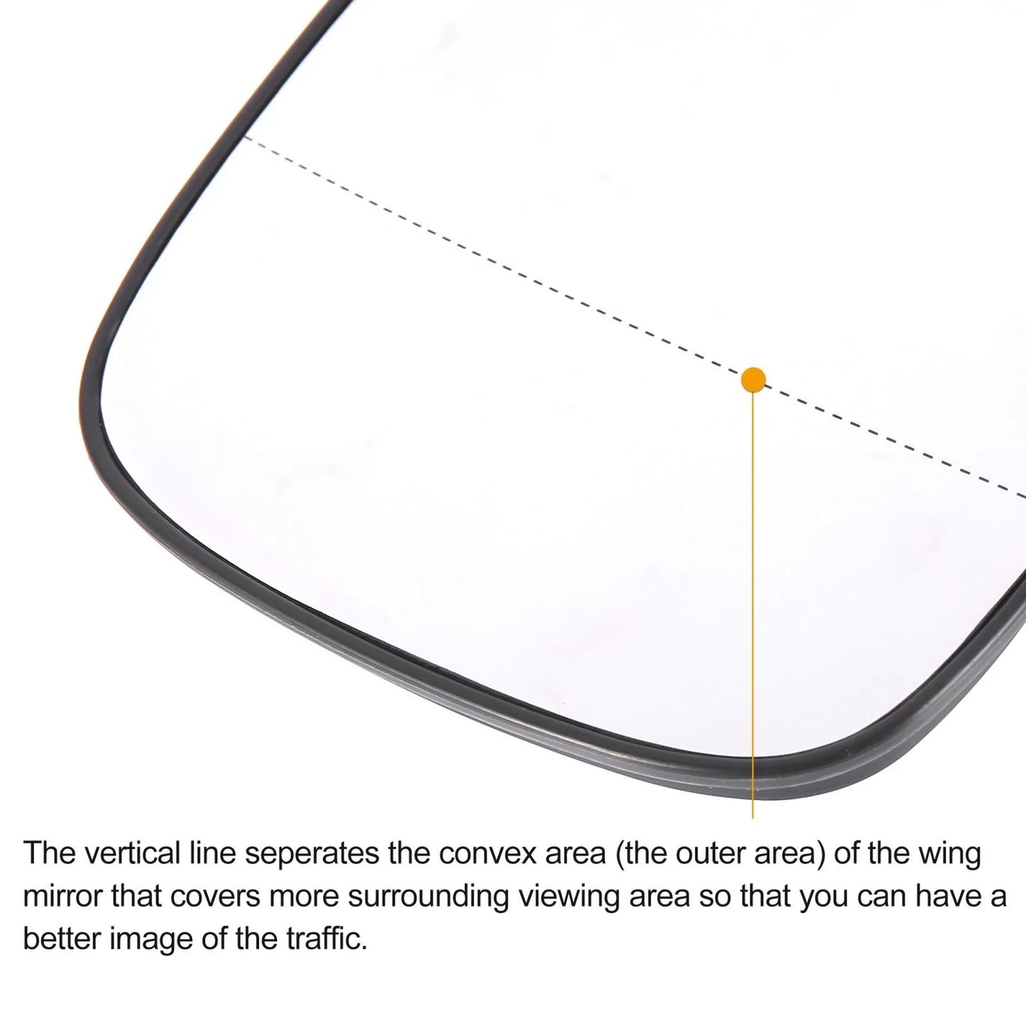 Heated Left Side Rearview Mirror Glass for Volvo XC70 XC90 (2003-2006)