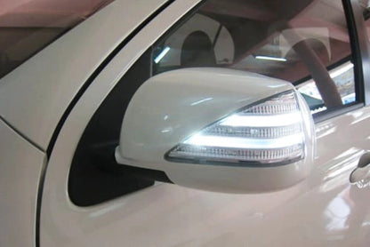 Black LED Mirror Covers for Mitsubishi L200 Triton Pajero Sport (2008-2023)