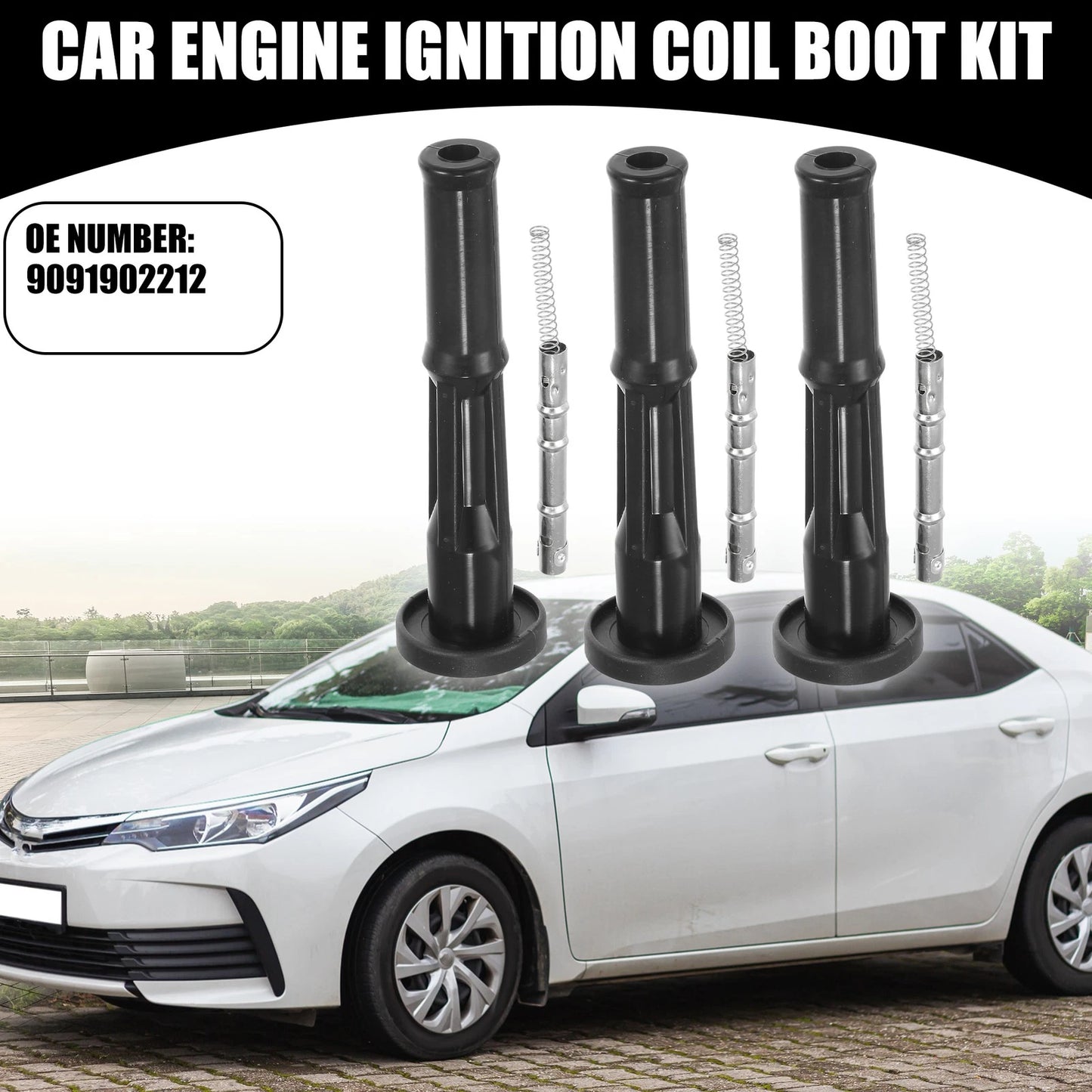 3 x Engine Ignition Coil Boot Kit for Toyota 4Runner (1996–2002)