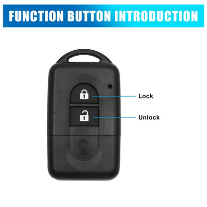 Nissan Micra Xtrail Qashqai Key Fob Shell Case  Button