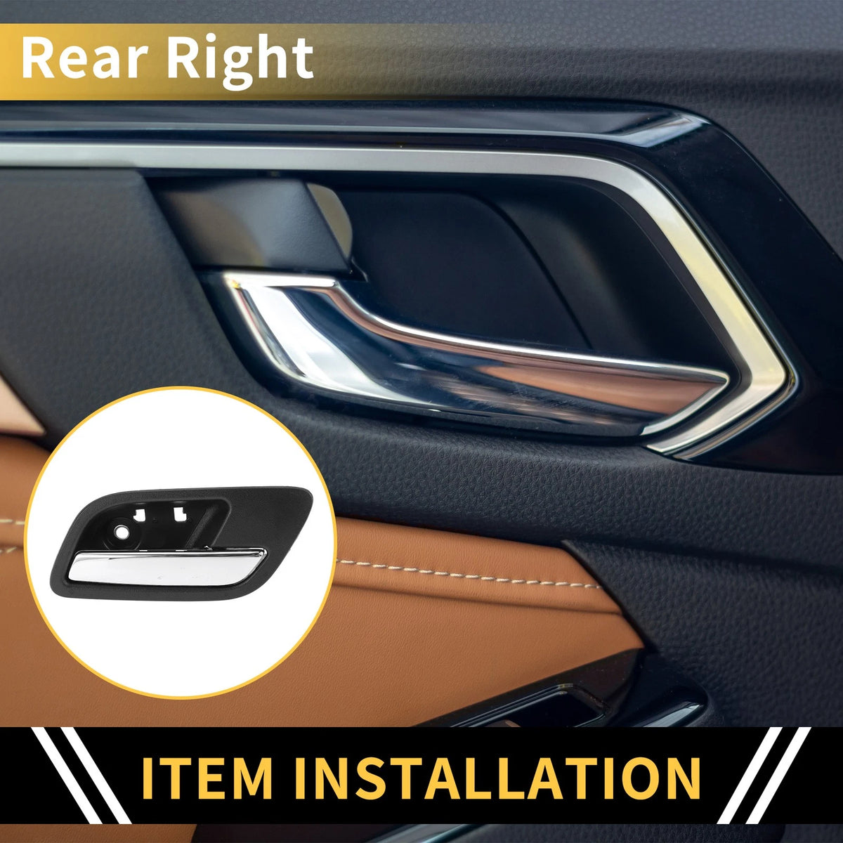 Rear Right Interior Door Handle for Chevrolet Silverado 2500 HD