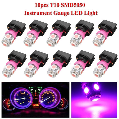 LED Purple Bulbs 10Pcs 12V 18mm 5050SMD Cluster for DASH Gauge Instrument Kit