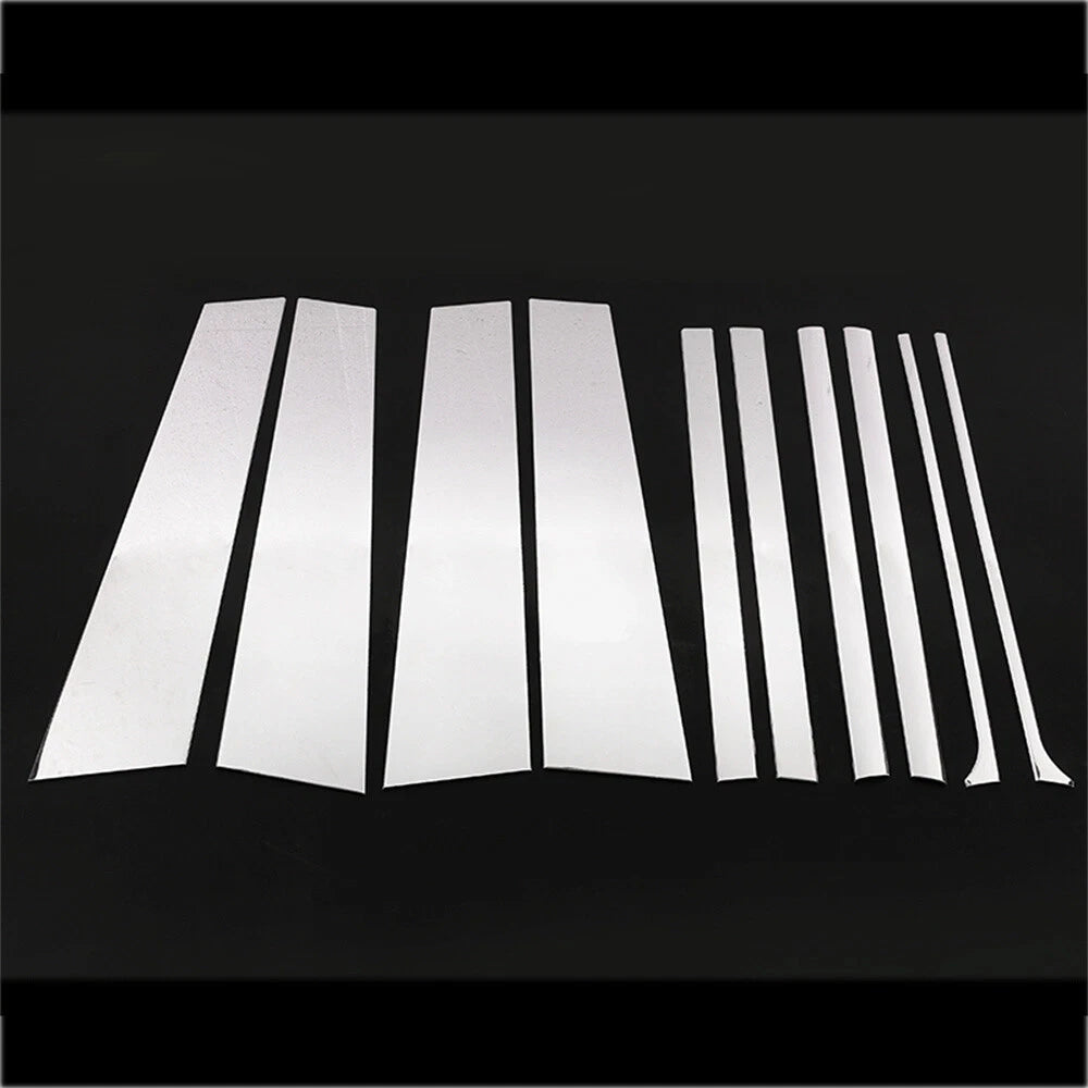 10× Alloy Window Pillar Posts Panel Door Trim for Benz GLE GLS Class X167 (2020–2022)