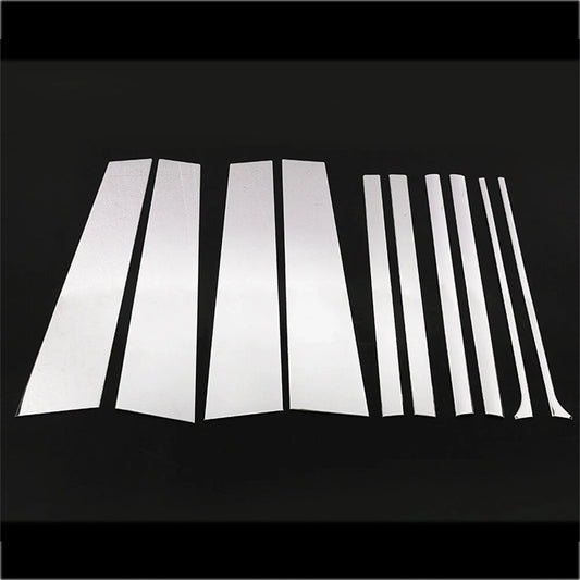 10× Alloy Window Pillar Posts Panel Door Trim for Benz GLE GLS Class X167 (2020–2022)
