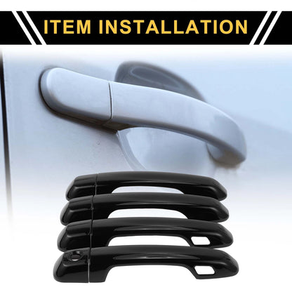 4pcs Exterior Door Handle Covers for Toyota 4Runner (2010-2019) Black