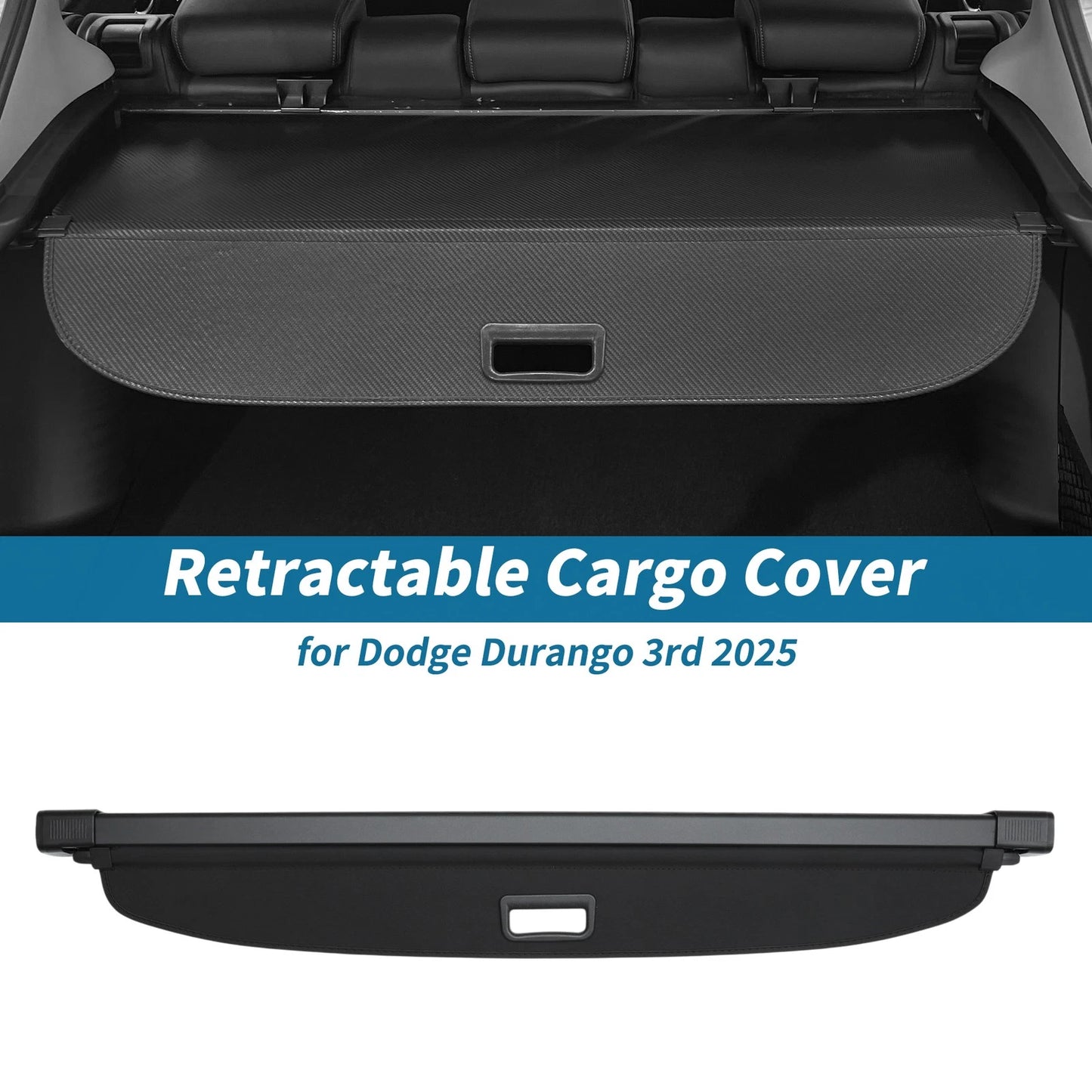 Retractable Cargo Cover for Dodge Durango (2011-2025) Rear Trunk Parcel Shelf