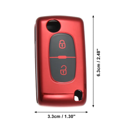 Silicone Smart Key Fob Case Cover for Peugeot