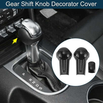 Gear Shift Knob Cover for Ford Mustang 2015-2023 Black Decorator