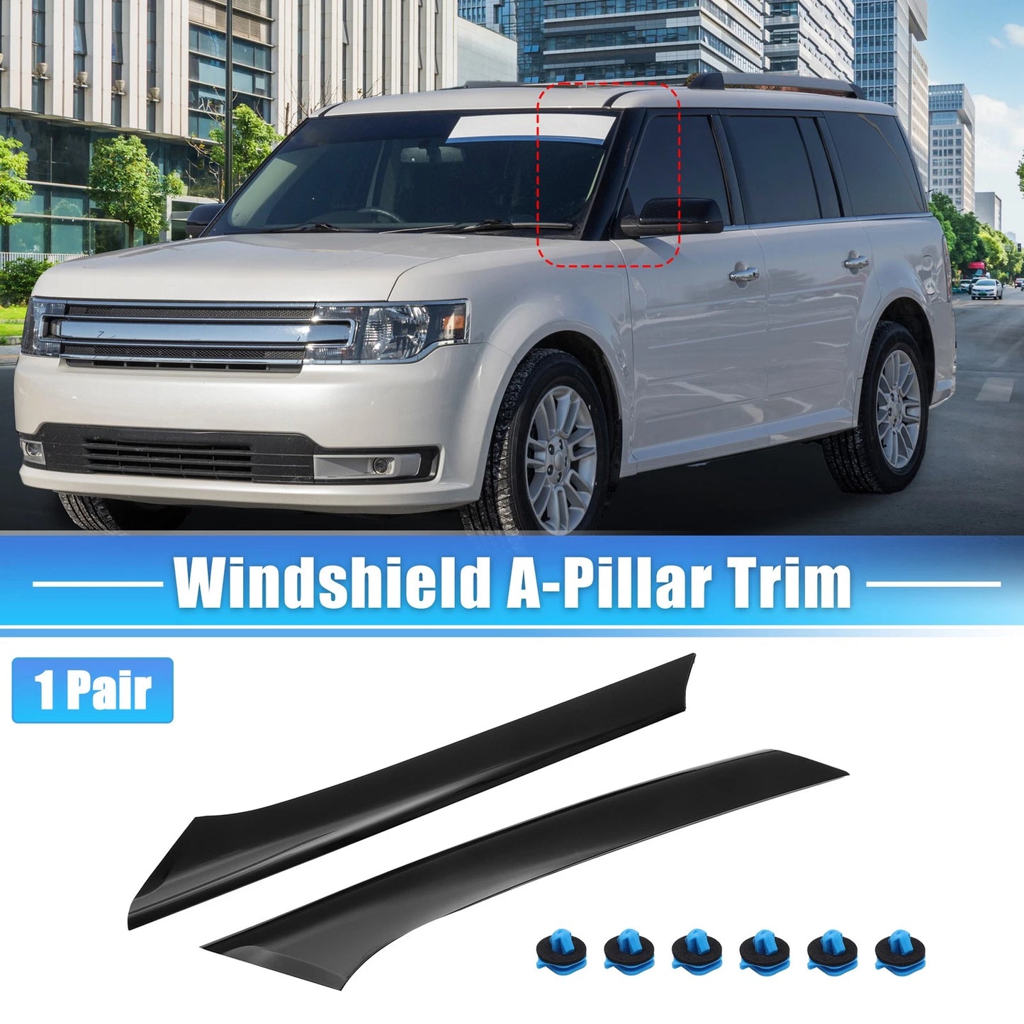Windshield A-Pillar Trim Panels 2 x Left Right for Ford Flex (2009-2019)