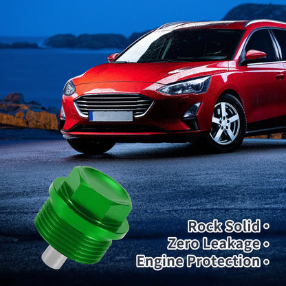 Set M24x1.5 Engine Oil Drain Plug with Gasket Green for Car, Motorcycle, Boat