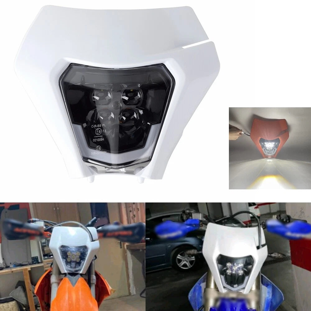 White LED Headlight Lamp for KTM EXC EXC-F 350 450 500 (2017-2023)