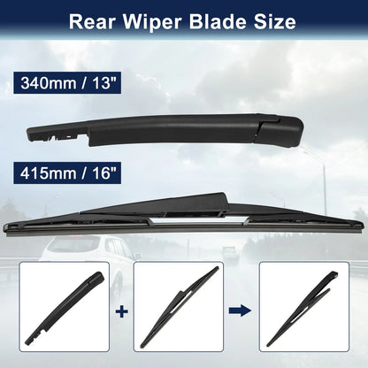 Rear Windshield Wiper Blade Arm Set for Ford Expedition, Lincoln Navigator
