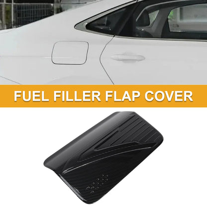 Fuel Tank Door Cap for Mitsubishi L200 2024-2025 Carbon Fiber Black