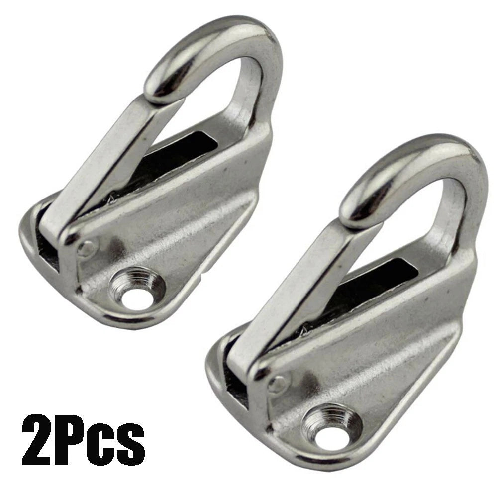 2 x 316 Stainless Steel Spring Snap Fending Hook Fender Hardware for Marine