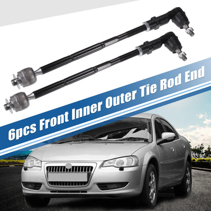4pcs Front Inner Outer Tie Rod End Links Kit for Chrysler 200 Dodge Dart