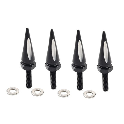 Windshield Spike Bolts 4 x Aluminum Black & White for Harley Road Glide (2015+)