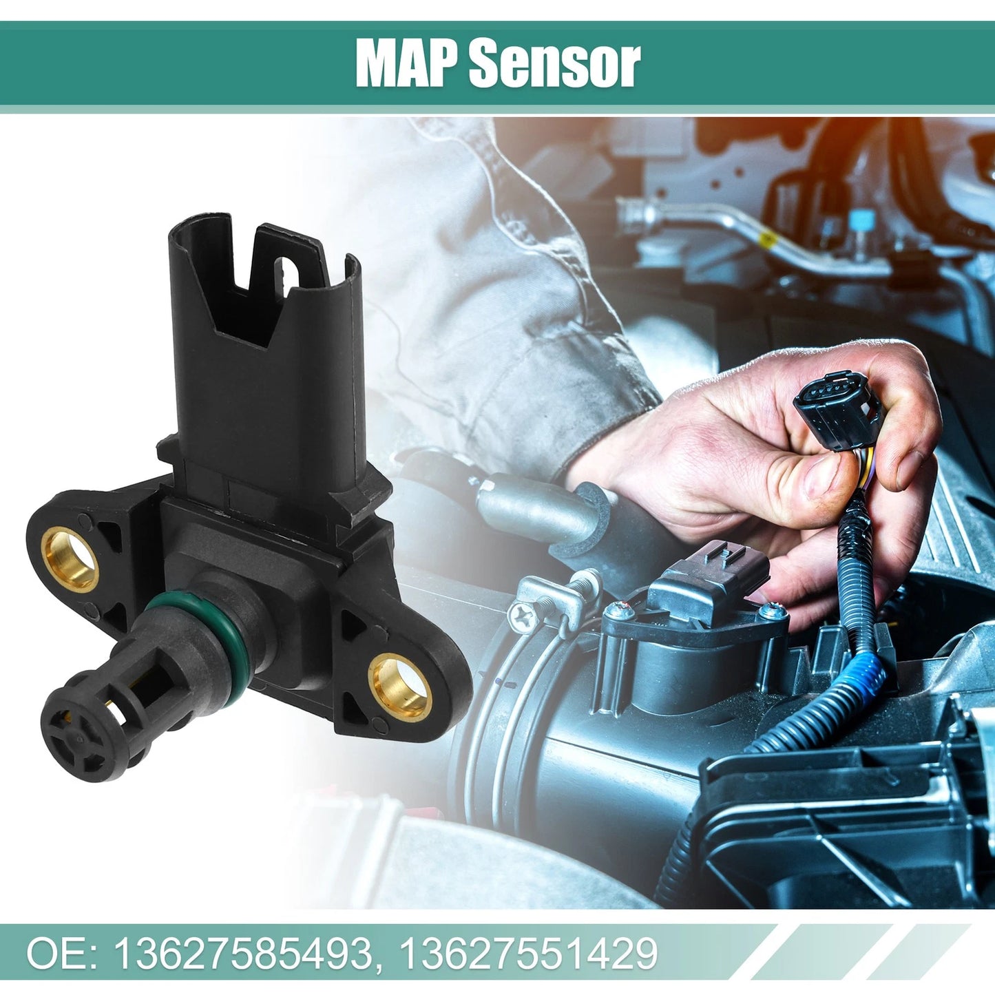 Intake Manifold Pressure MAP Sensor for BMW 135i 3.0L (2008-2013)