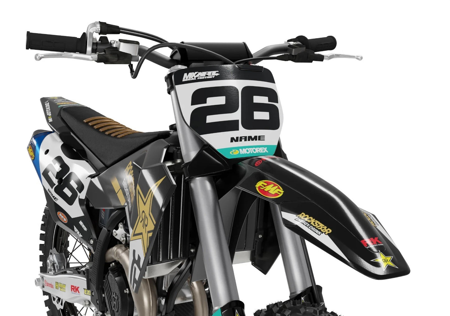 MX Graphic Kit for Husqvarna TC 85 (2025-2026) - Control Black Style Stickers
