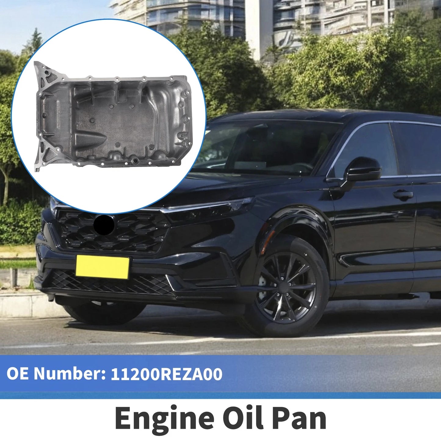Engine Oil Pan for Honda CR-V 2010-2011 Aluminum Alloy Silver Tone