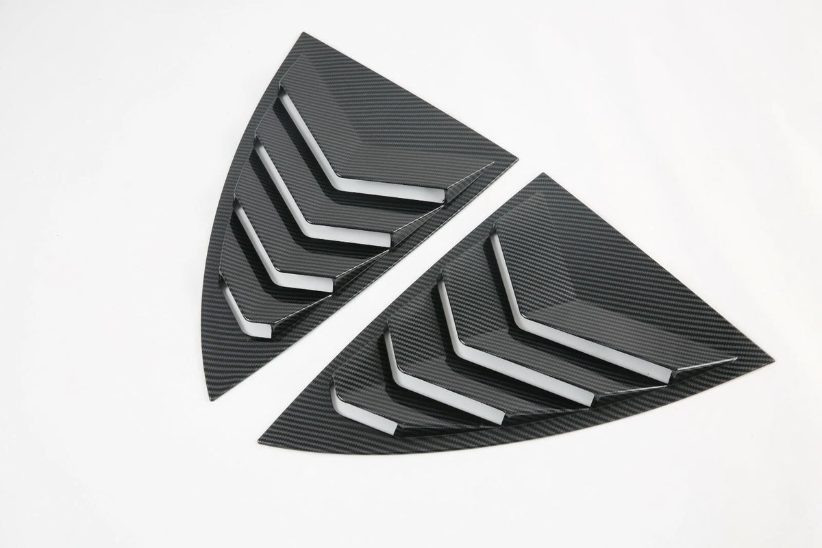 Side Window Louver Shutter Cover Trim for Tesla Model Y (2020-2023) Carbon Fiber