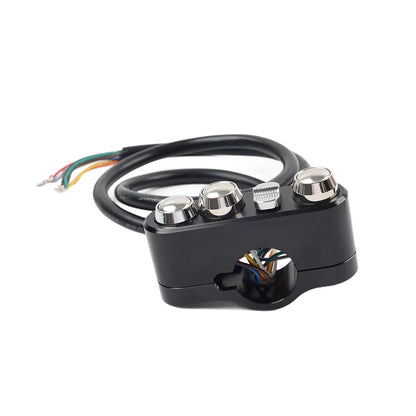 Handlebar Control Switches w/ Wiring Harness for Harley Dyna Sportster (2006-2023)
