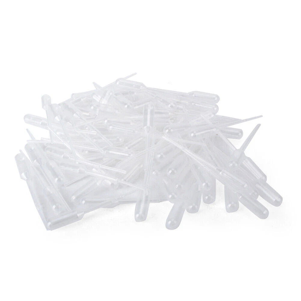 100 x 0.2ml Graduated Disposable Plastic Eye Droppers for Experiments