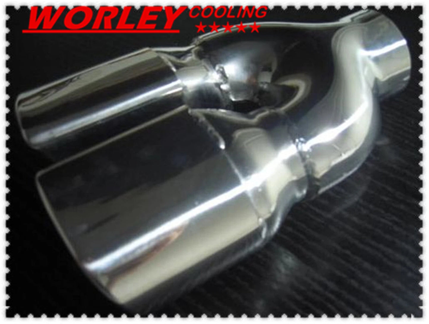 2.4" Inlet Stainless Double Oval Outlet Exhaust Tip